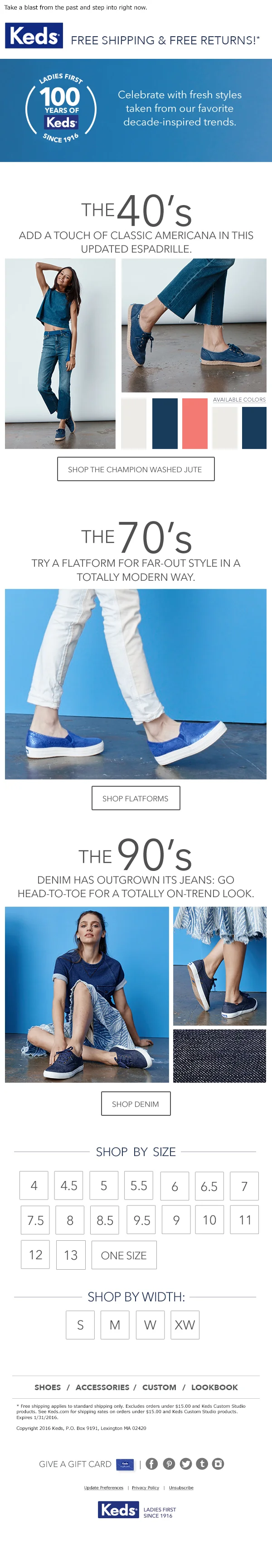 Keds Spring 2016 Email