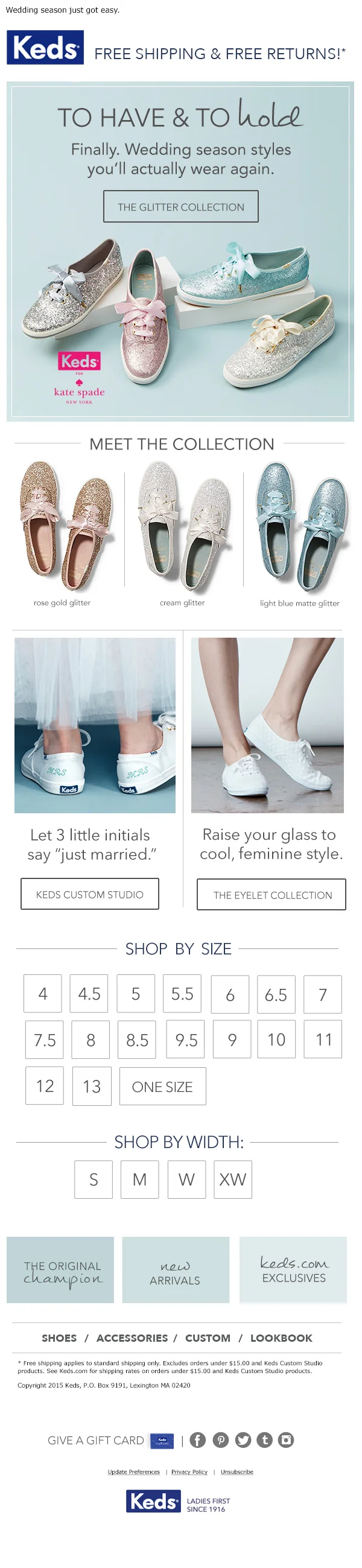 Keds Spring 2016 Email Design