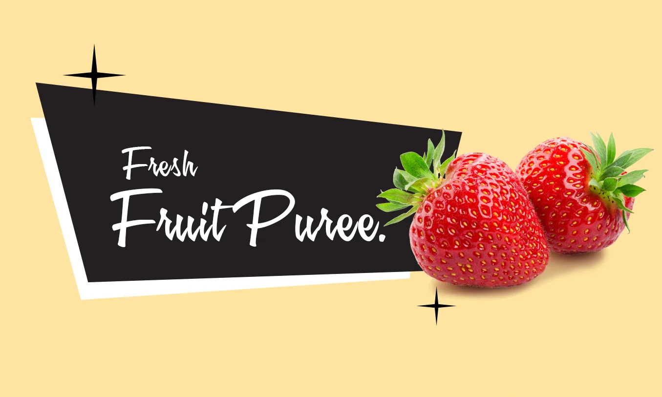 Prefer some fruit with your sugar? You can purchase fresh fruit puree at your local grocery, online, or you can make your own. To make your own, the general rule is to mix 2 cups of fruit with a ½ cup of simple syrup in a blender. Once blended, you should strain the solids through a mesh strainer into a storage jar, and place in the fridge. The puree will stay fresh for up to 2 weeks.