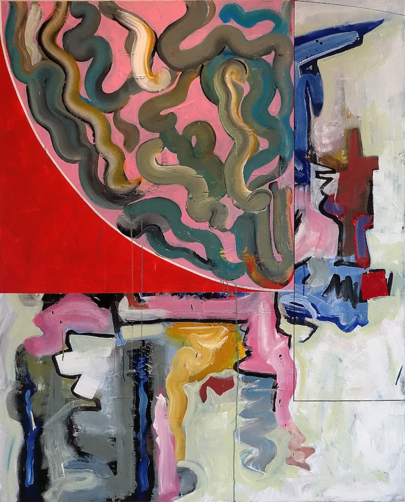 Nonstop 3 , 2018; acrylic on canvas, 60 x 48 in.