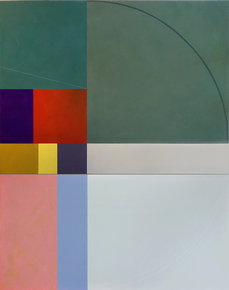 Nonstop 8 , 2018; diptych, acrylic on canvas, 60 x 48 in.