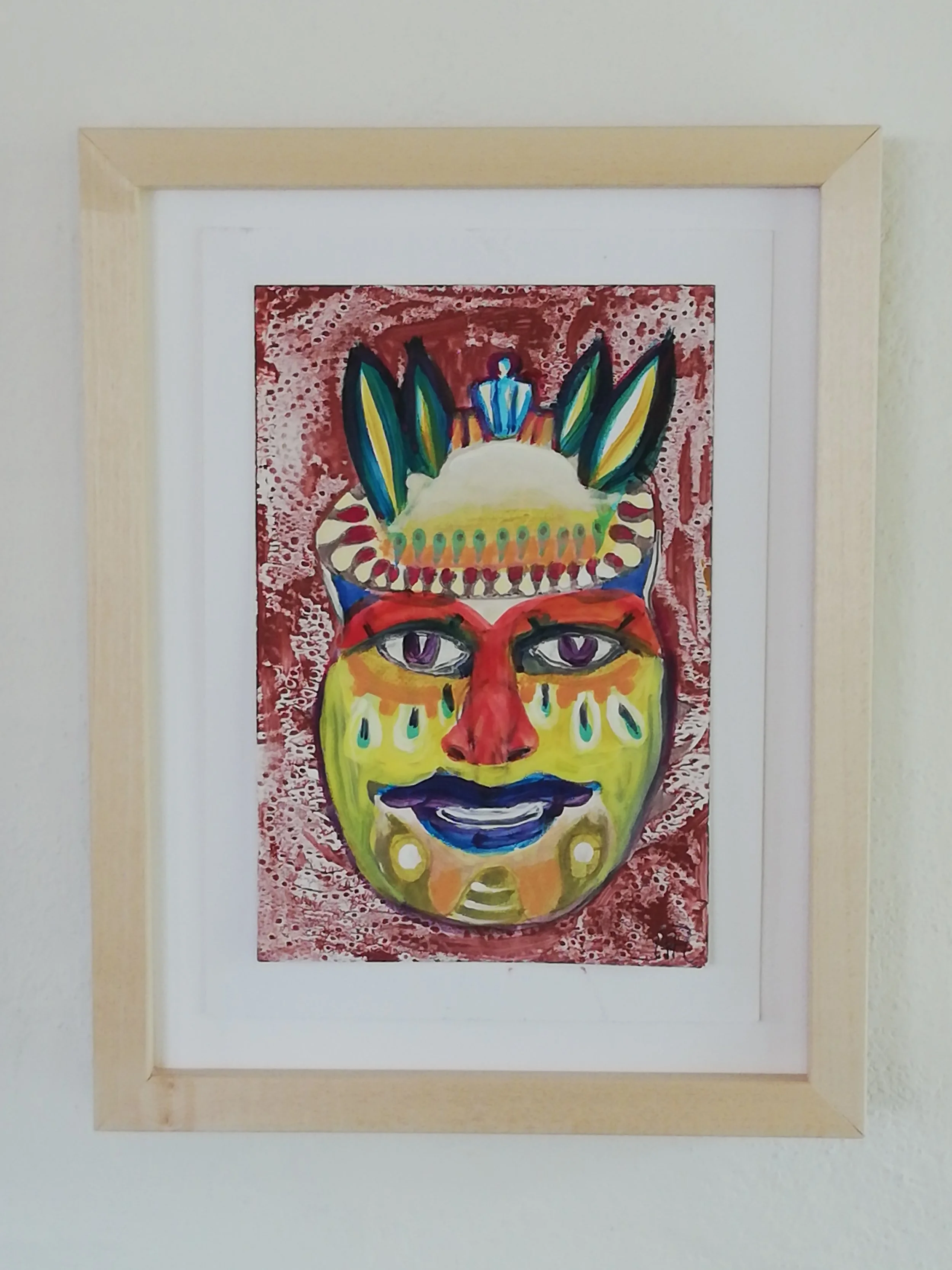 Maske mit Federn 24-01-2024