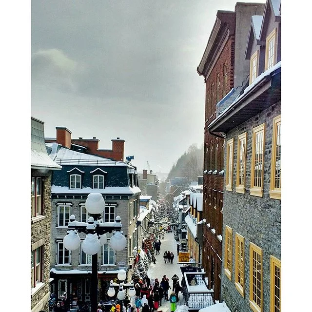 Québec City at -30 degrees during Carnaval de Québec. 