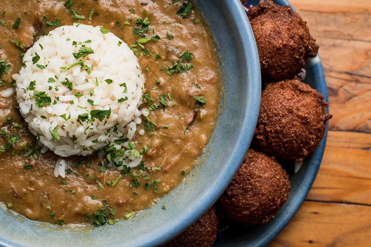 Guedry's Gumbo with Hushpuppies