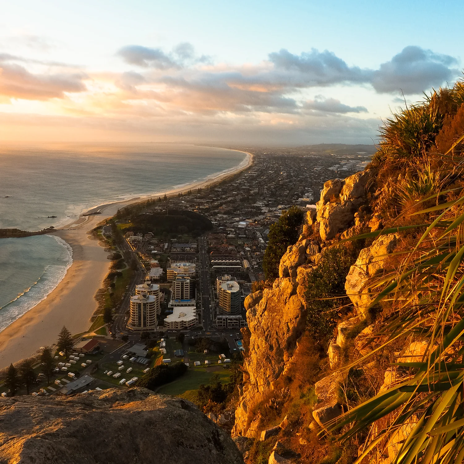 New day in the bay. Sunrise from 230 metres above coastal Mount Maunganui, Tauranga, NZ. 1/160sec, f/13, ISO 1250