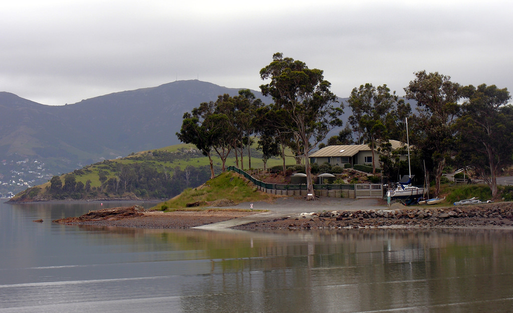 Charteris Bay boat ramp.