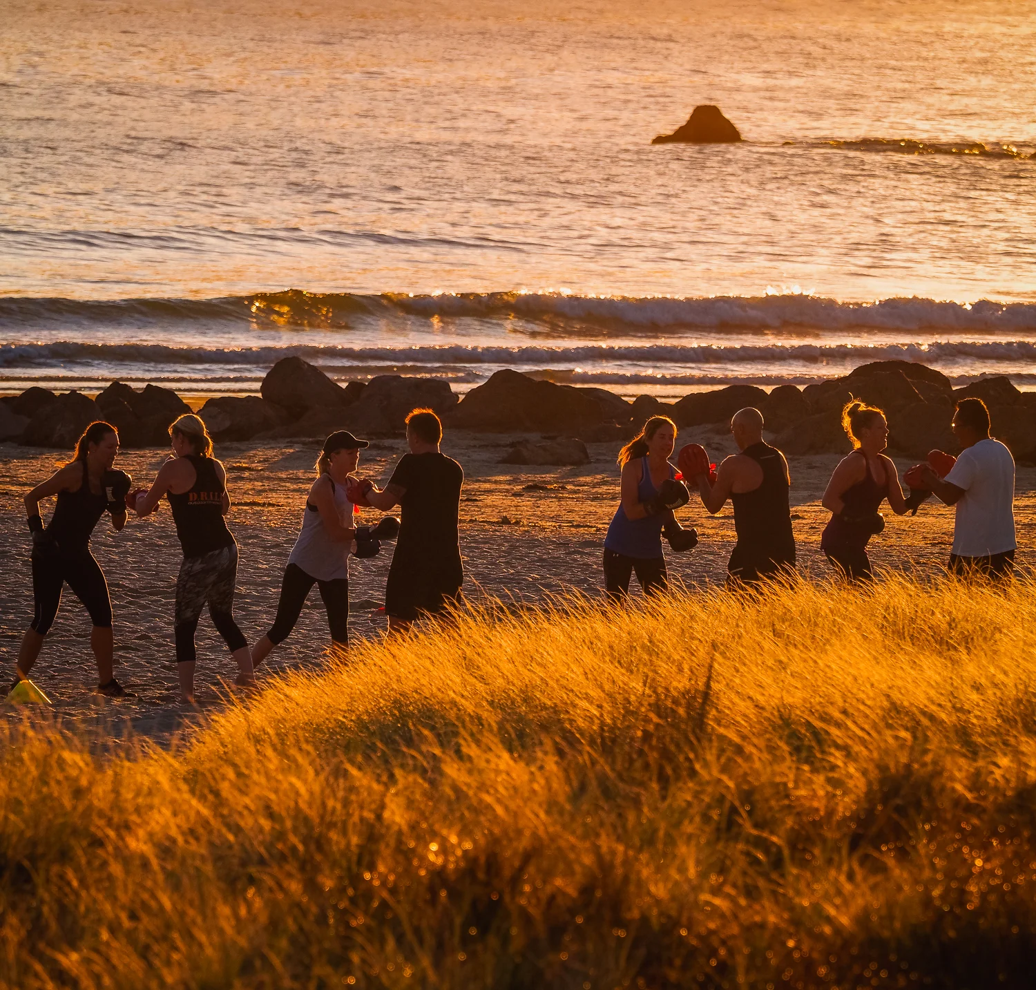 No need to fight. There's plenty of beach for all of us. 