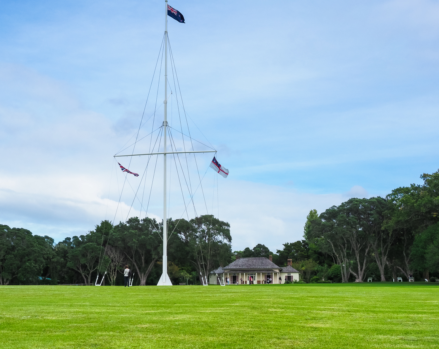 Waitangi Treaty House and grounds. Waitangi, Bay of Islands, NZ.