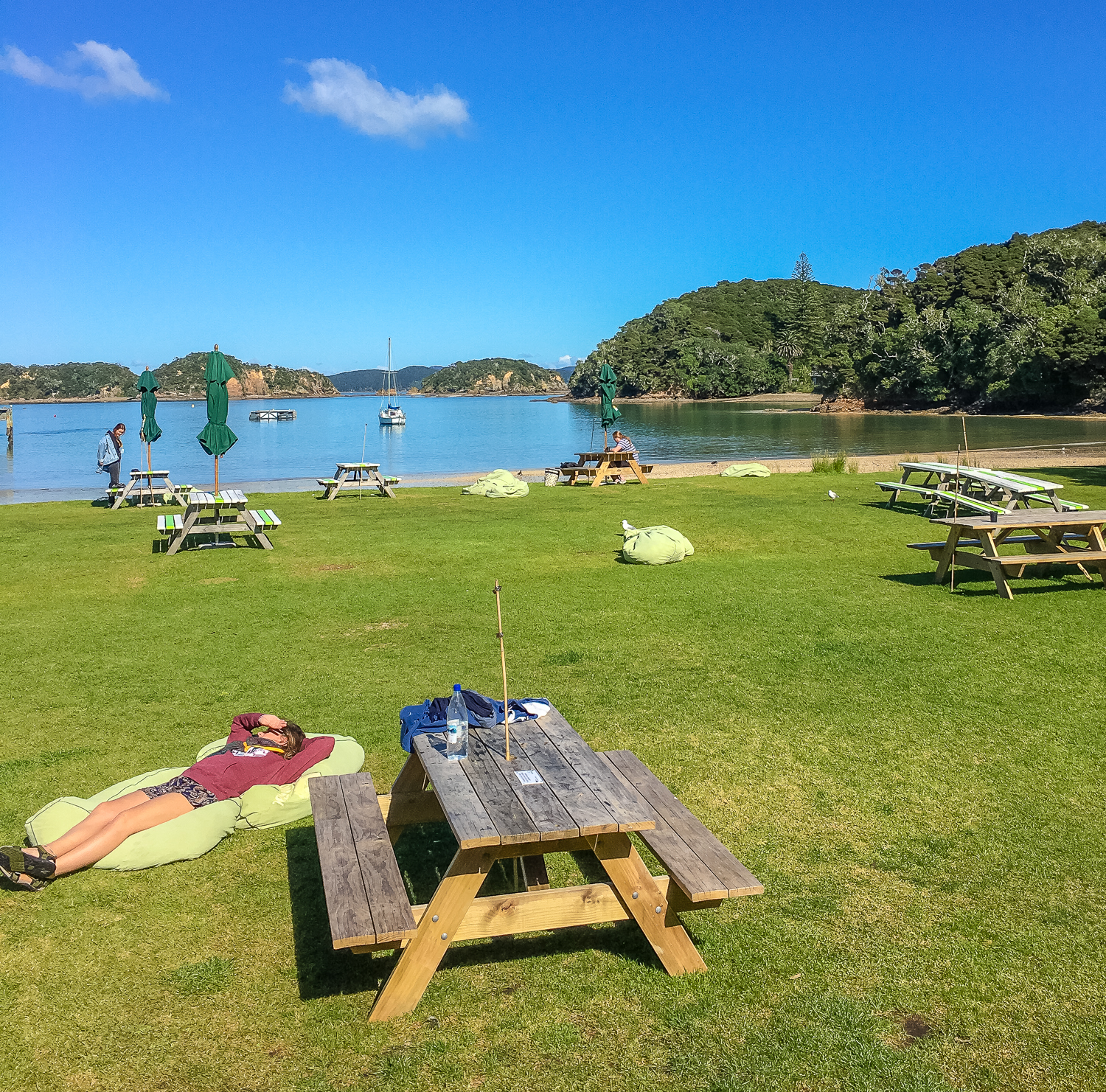 Lunch stop on stunning Urupukapuka Island, Bay of Islands, NZ. 