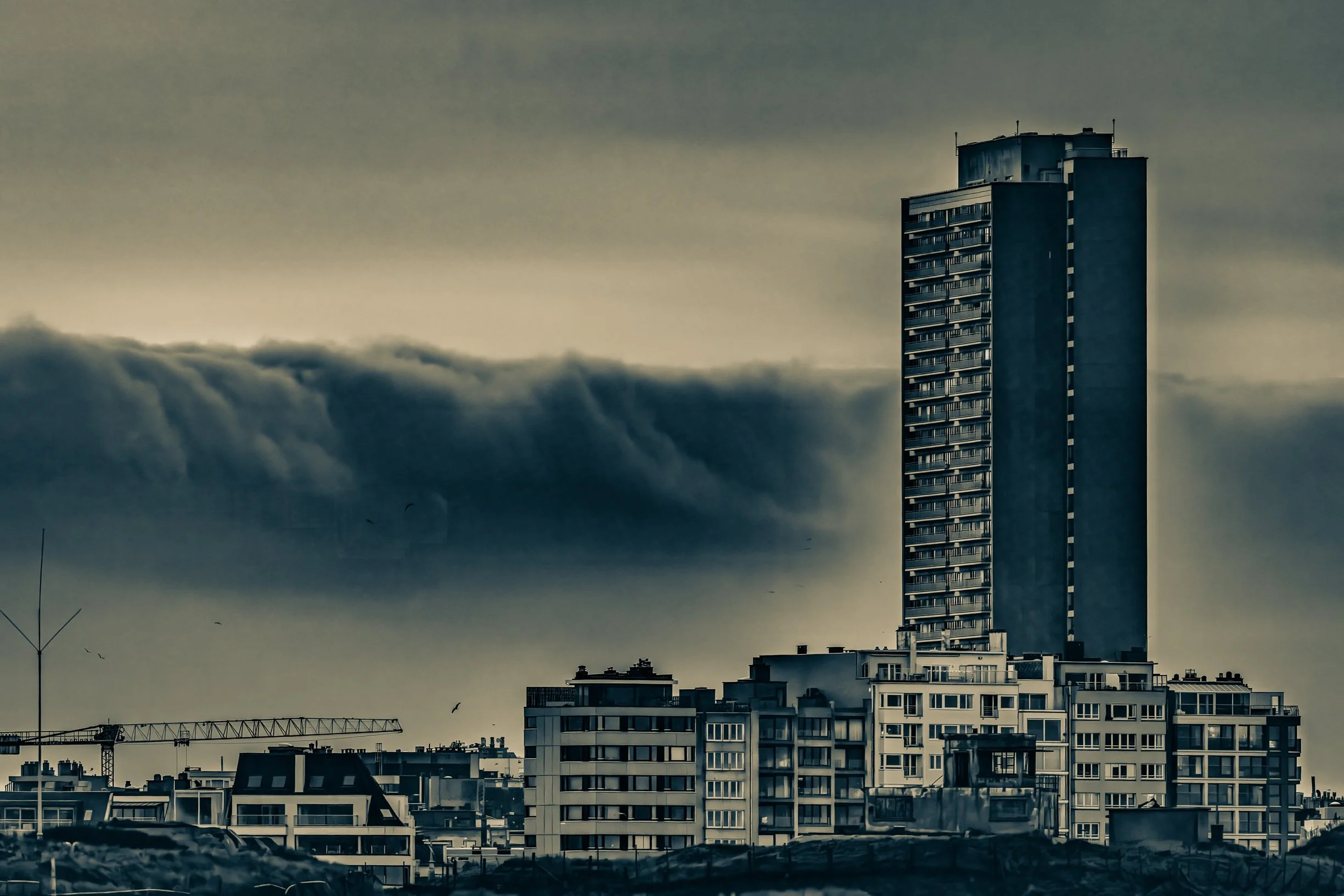 Europa Tower at incoming storm