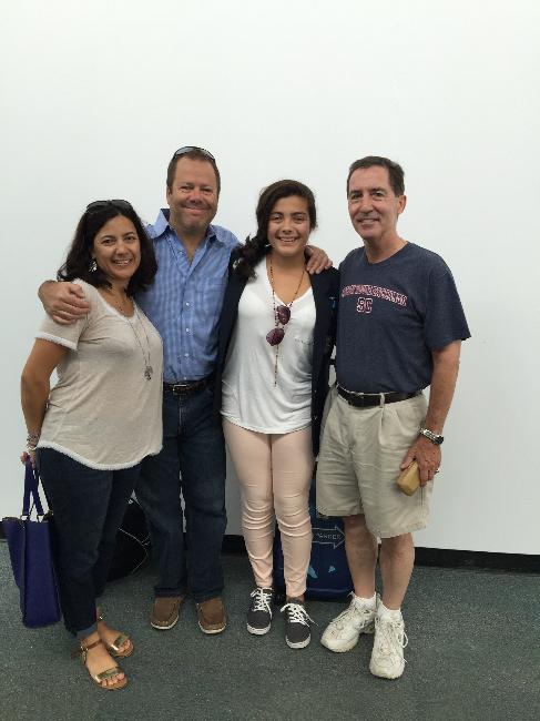 Outbound YES, Milena Urroz, with her family and YEC Lou Mello