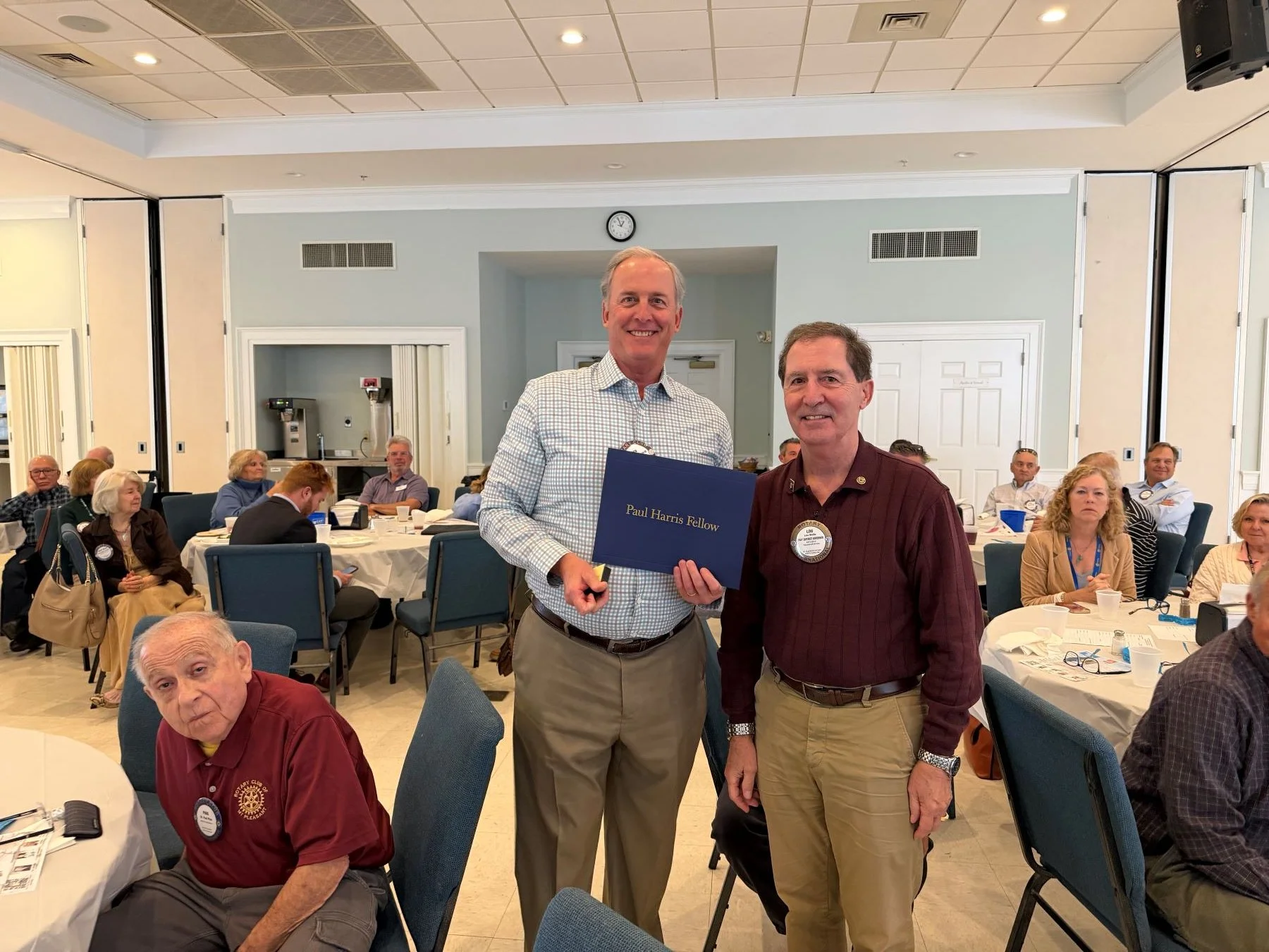 Ben Knight receives a Paul Harris Award