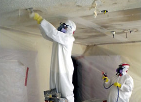 Asbestos is commonly found in the acoustical texture on ceilings.