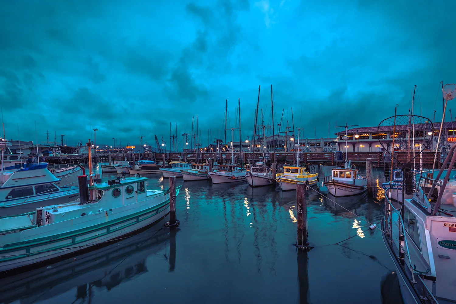 BOATS AT DUSK