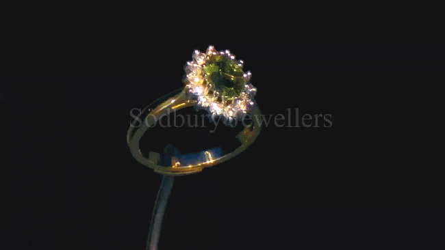 18ct Tourmaline &amp; Diamond Ring 