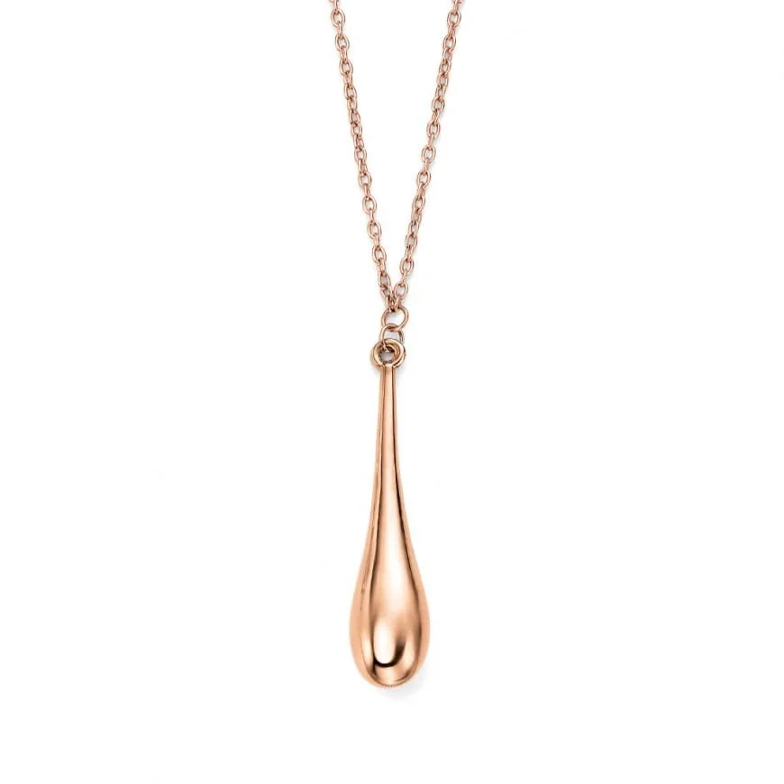 9ct Rose Gold Drop Necklace