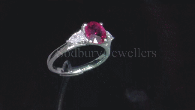 Platinum Ruby & Diamond Ring