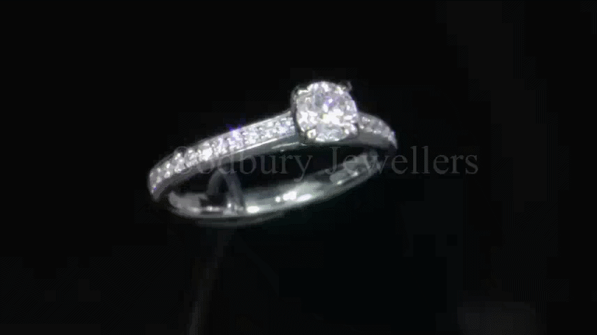 Platinum Diamond Ring 0.76cts D SI1