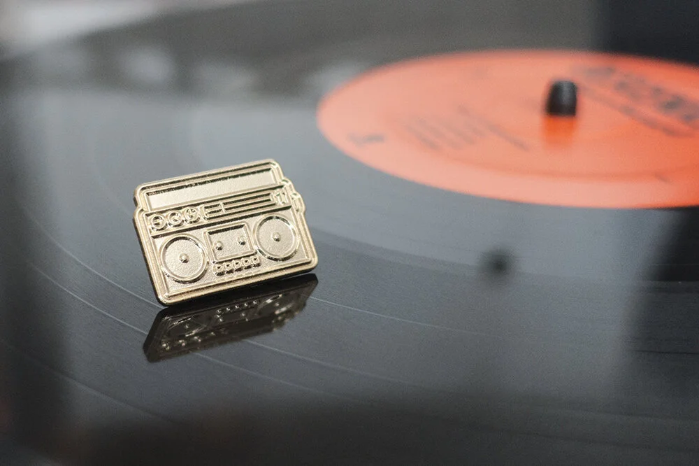 Boombox Enamel Pin Badge