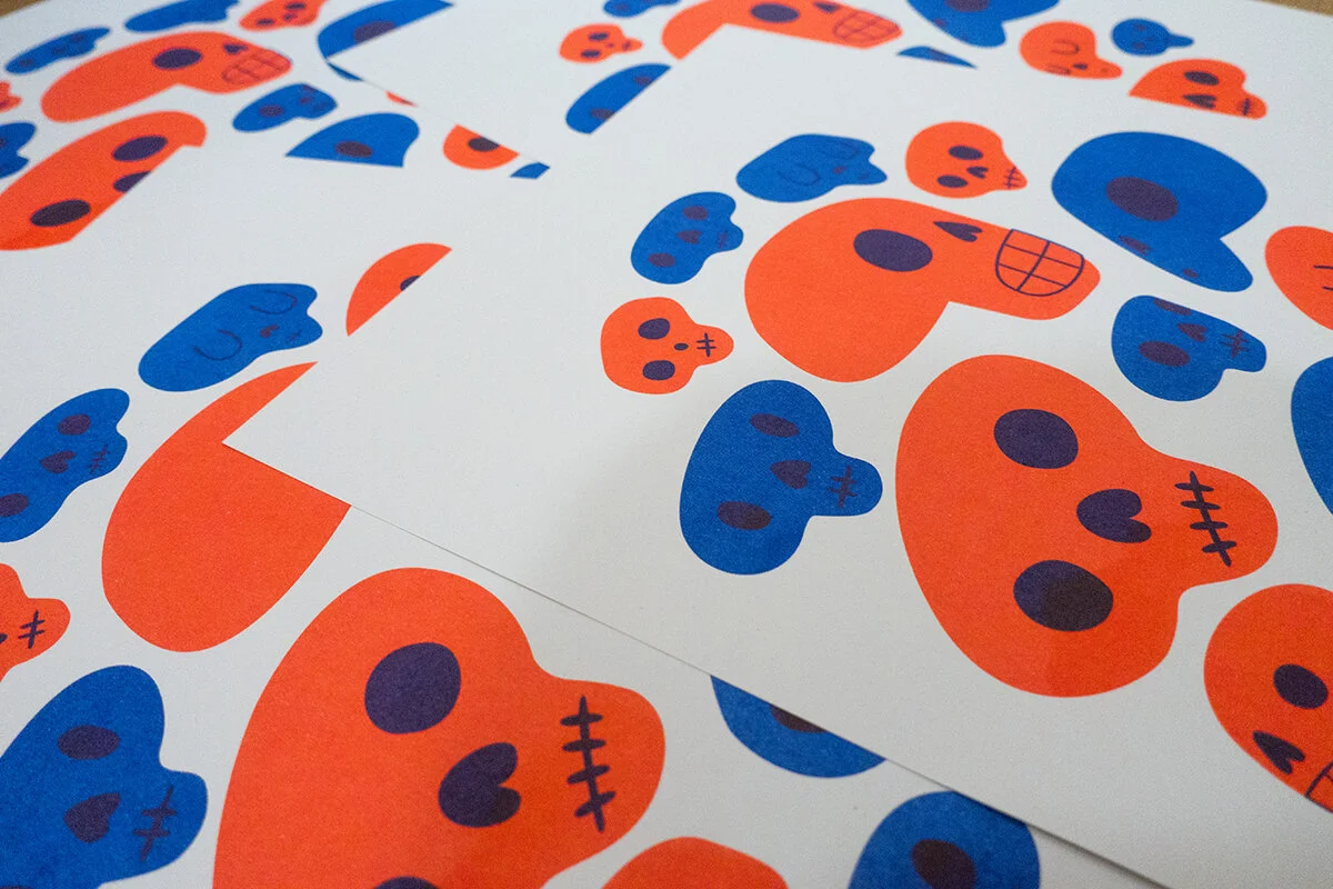 Skull Print Poster