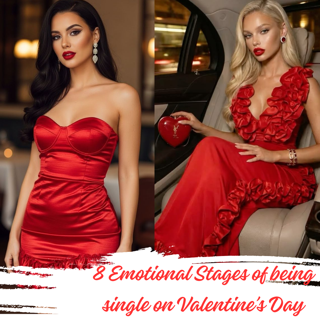 8 EMOTIONAL STAGES OF BEING SINGLE ON VALENTINES DAY ❤