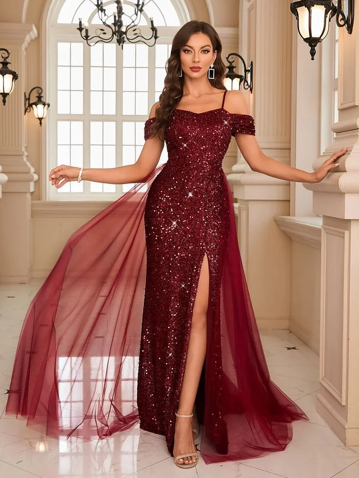 aaaaUNITHORSE Women's Cold Shoulder Split Thigh Sequin Prom Dress.jpg