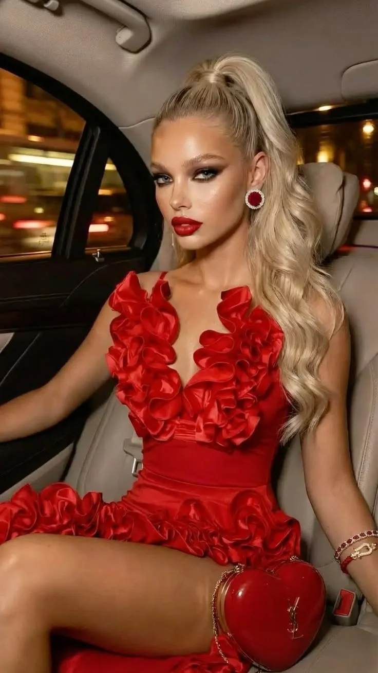 ❤️ Scarlet Ruffle Muse — YSL Heart Bag Night Glam.jpg