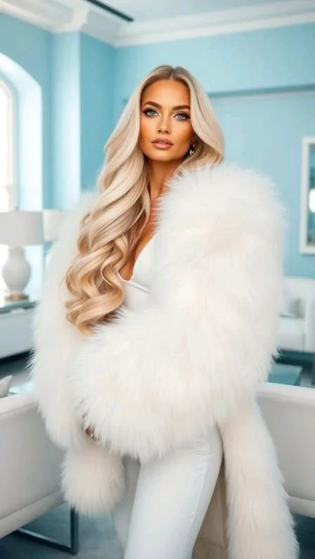 A glamorous blonde woman with long, voluminous wavy hair,.jpg