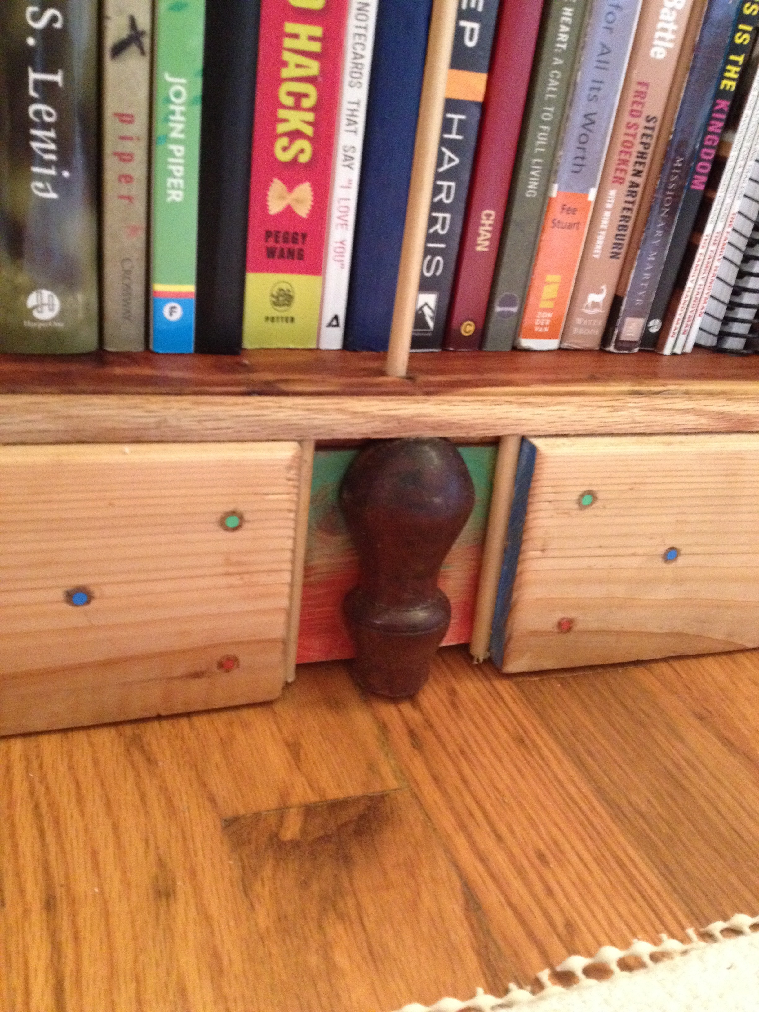  I attached trim, via colored pencil dowels of course, and made a little center vignette for another color pop.&nbsp;&nbsp; 