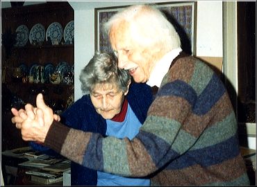 Waltzing with his wife Helen to Geseke singing Brahm's Lullaby