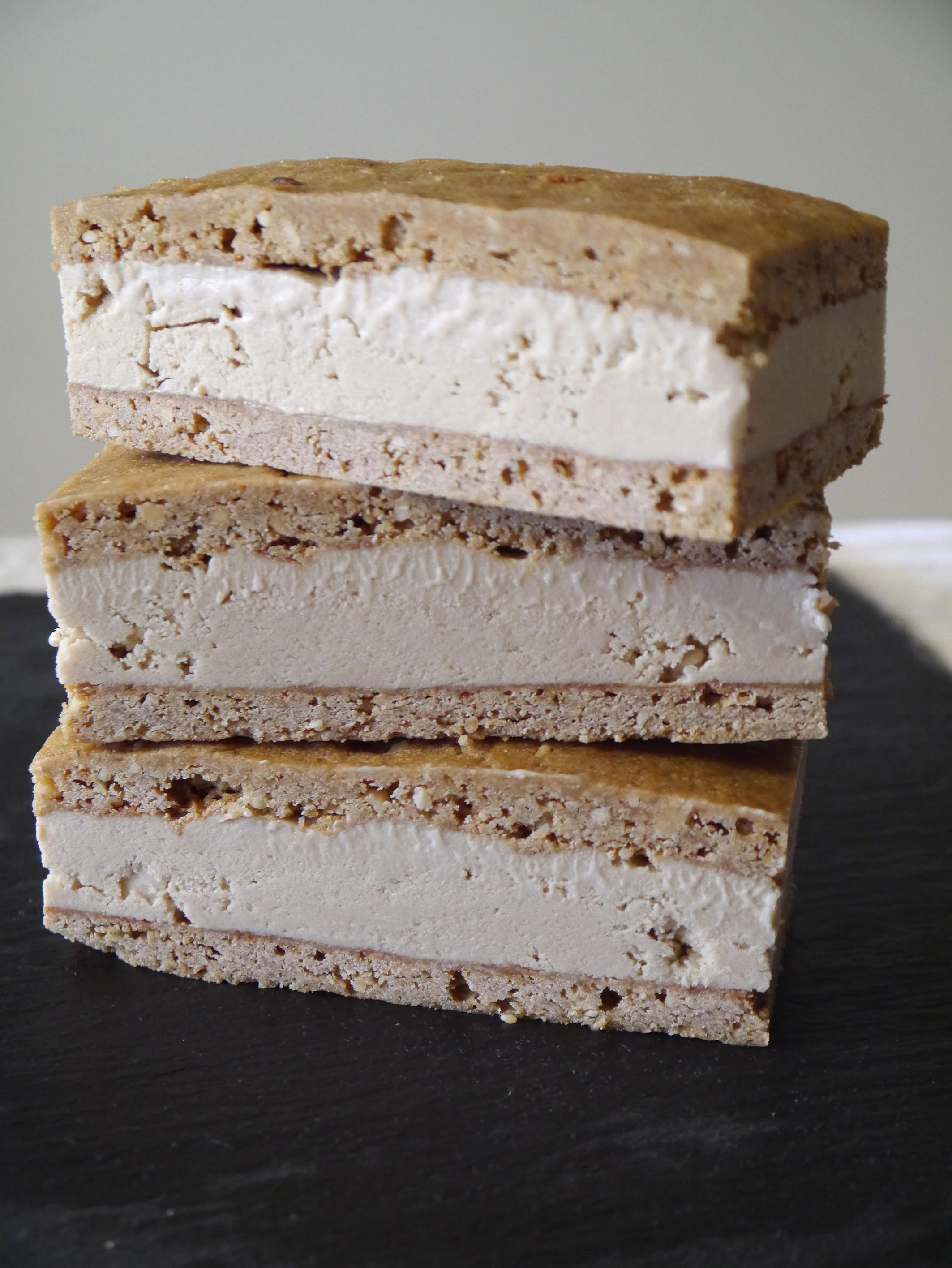 Peanut Butter & Roast Banana Ice Cream Sandwiches