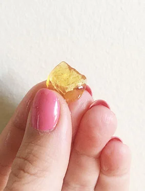 Your little dribble of solidified sugar mixture should look something like this