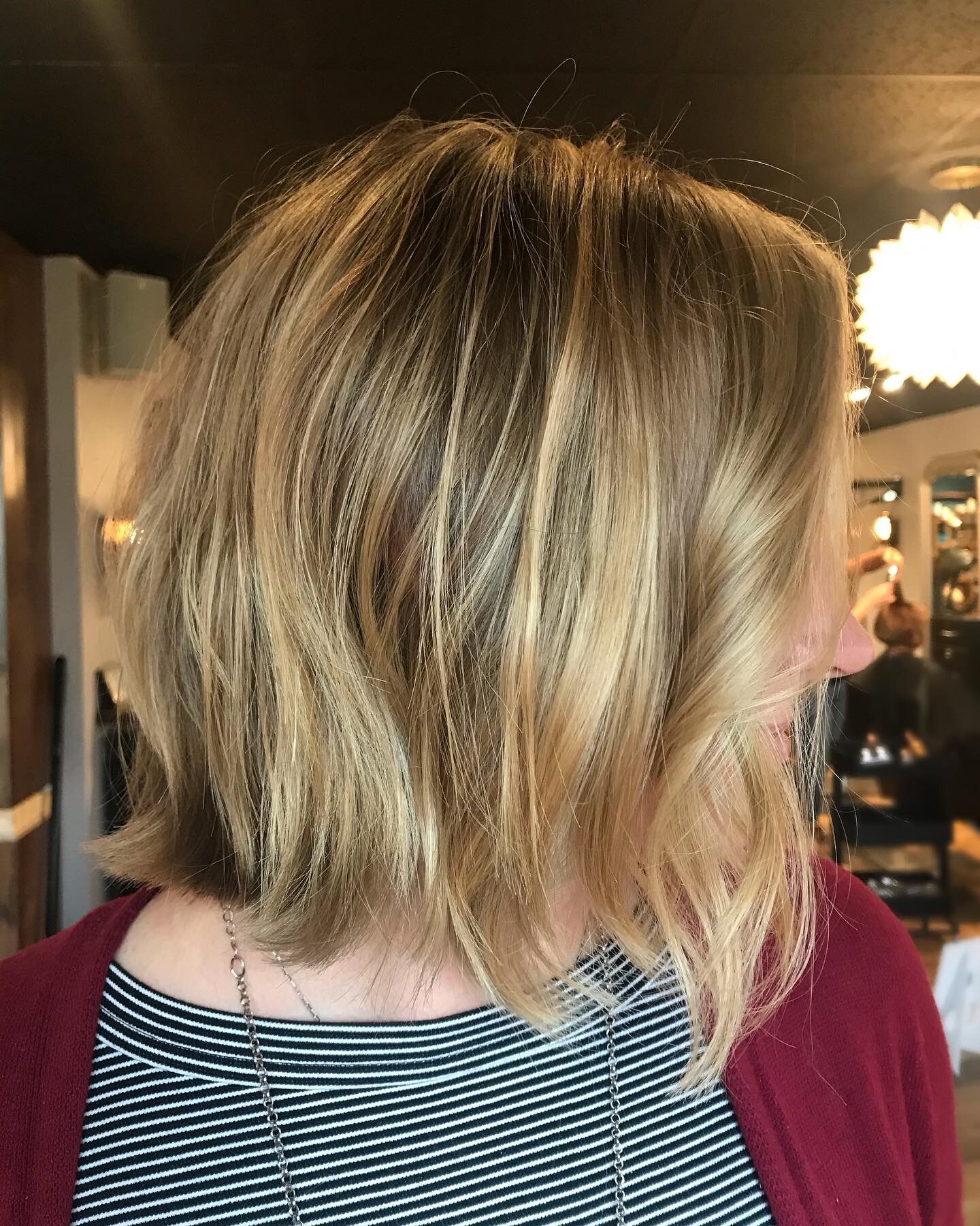 Blonde lightening, cut ant style on this beautiful lady.