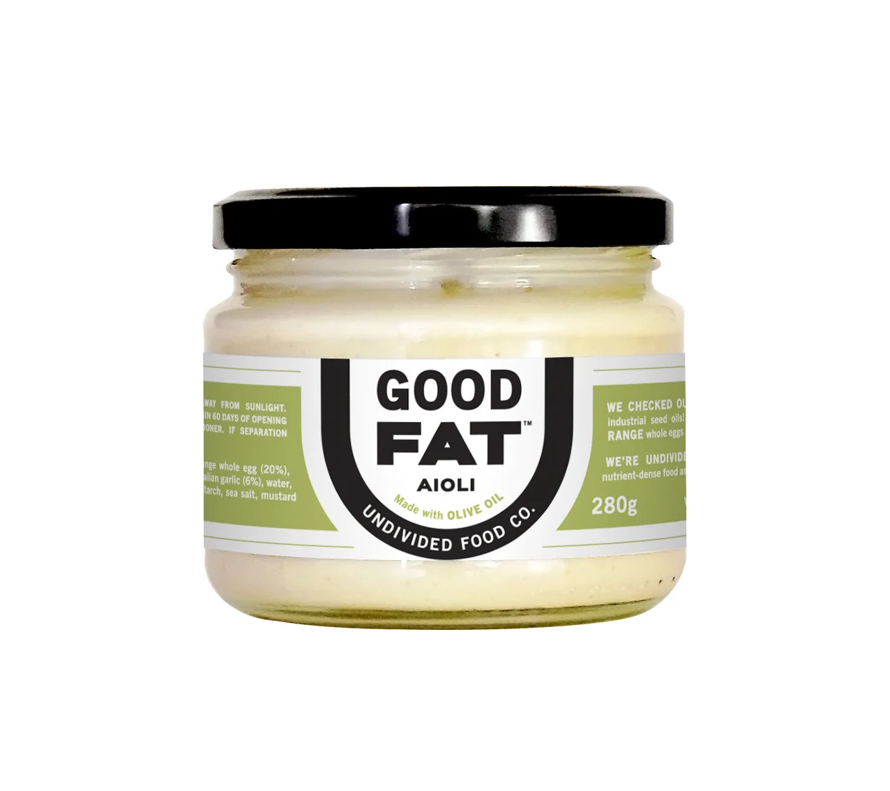GOOD FAT™ Aioli Made with Olive Oil, Free Range Whole Eggs & Australian