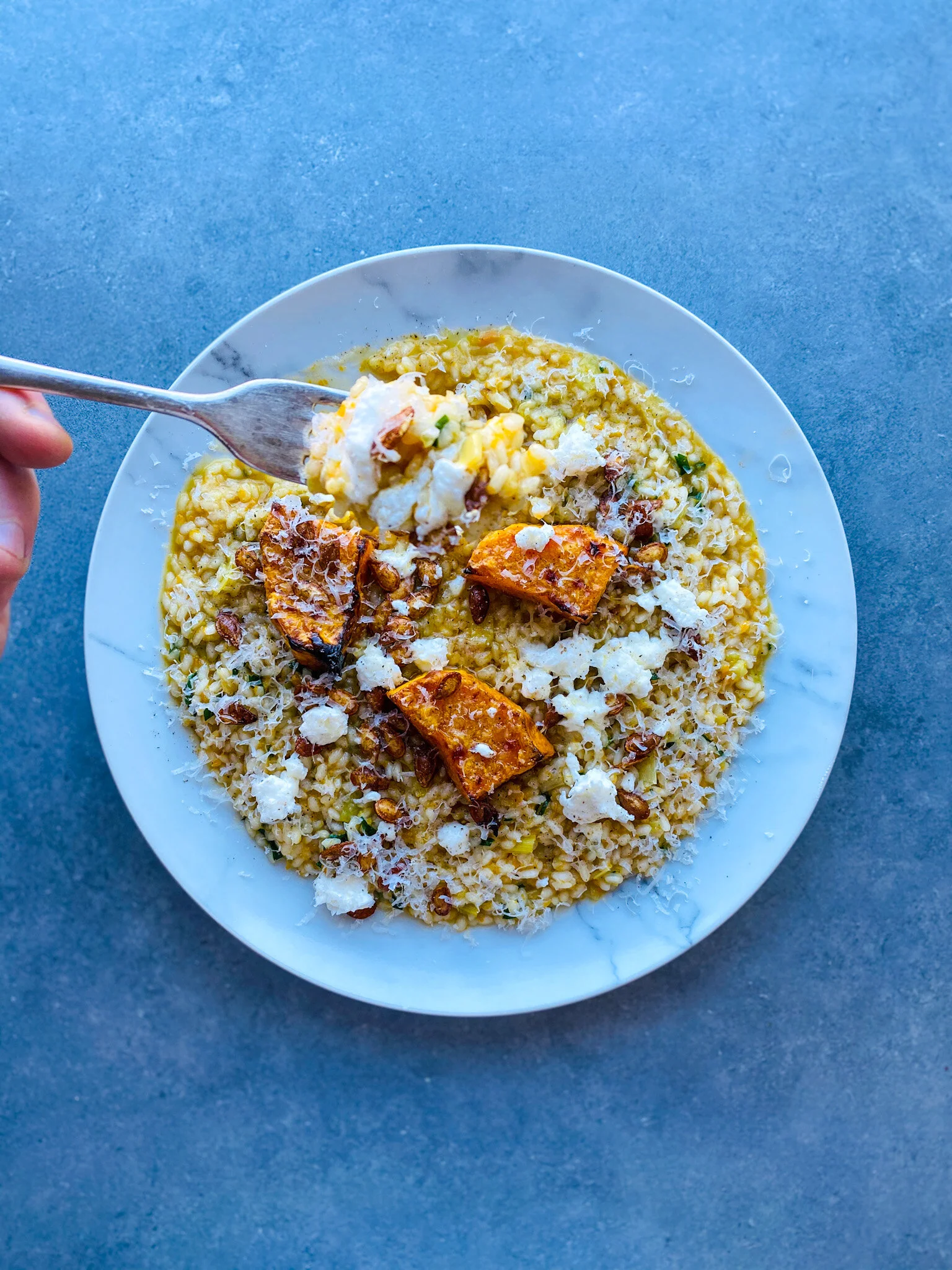 Roast Pumpkin & Goats Cheese Risotto