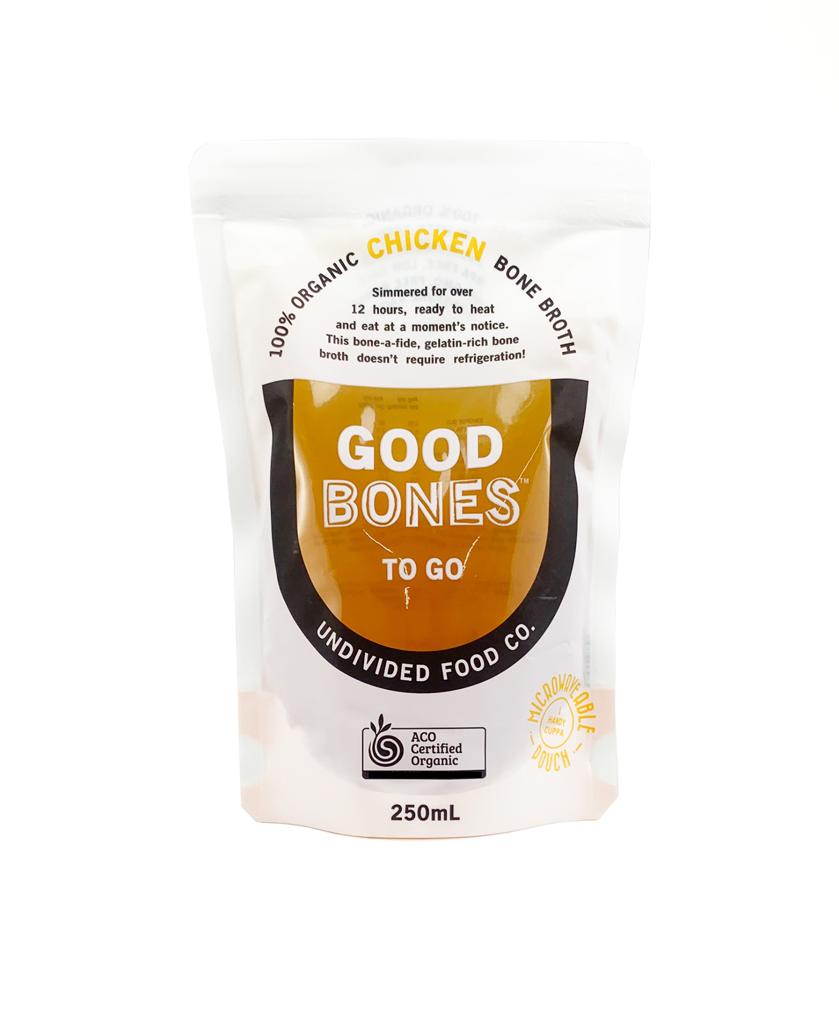 GOOD BONES™ TO GO 100% Certified Organic Chicken Bone Broth 250ml
