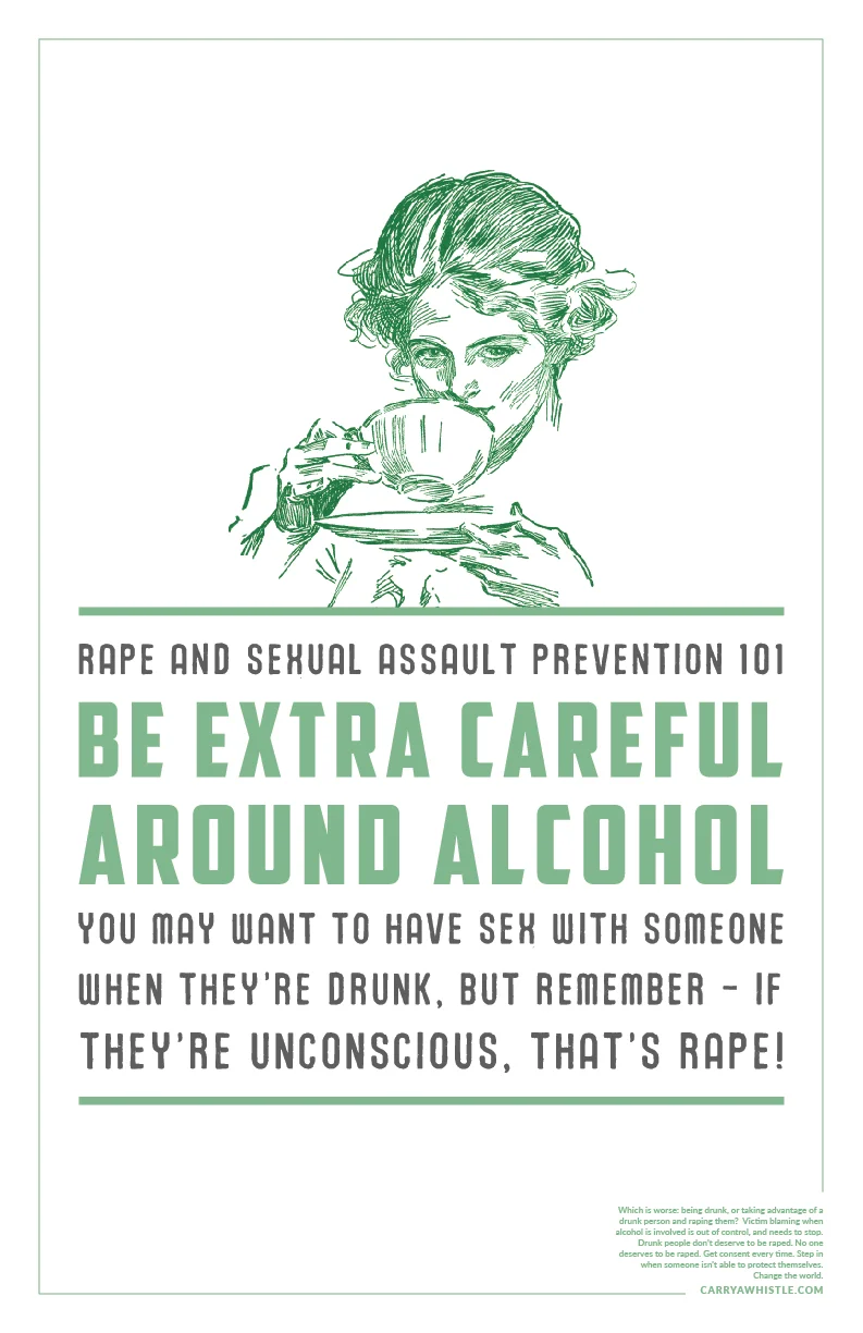 My BFA thesis project, this project looked at the victim-is-responsible bias that shows up in sexual assault prevention tips commonly doled out.
