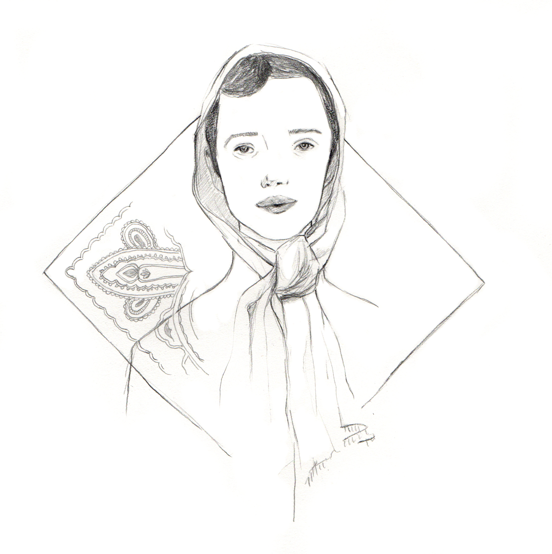 sketch from illustration class that I like, but my teacher said looks like a pasta sauce label