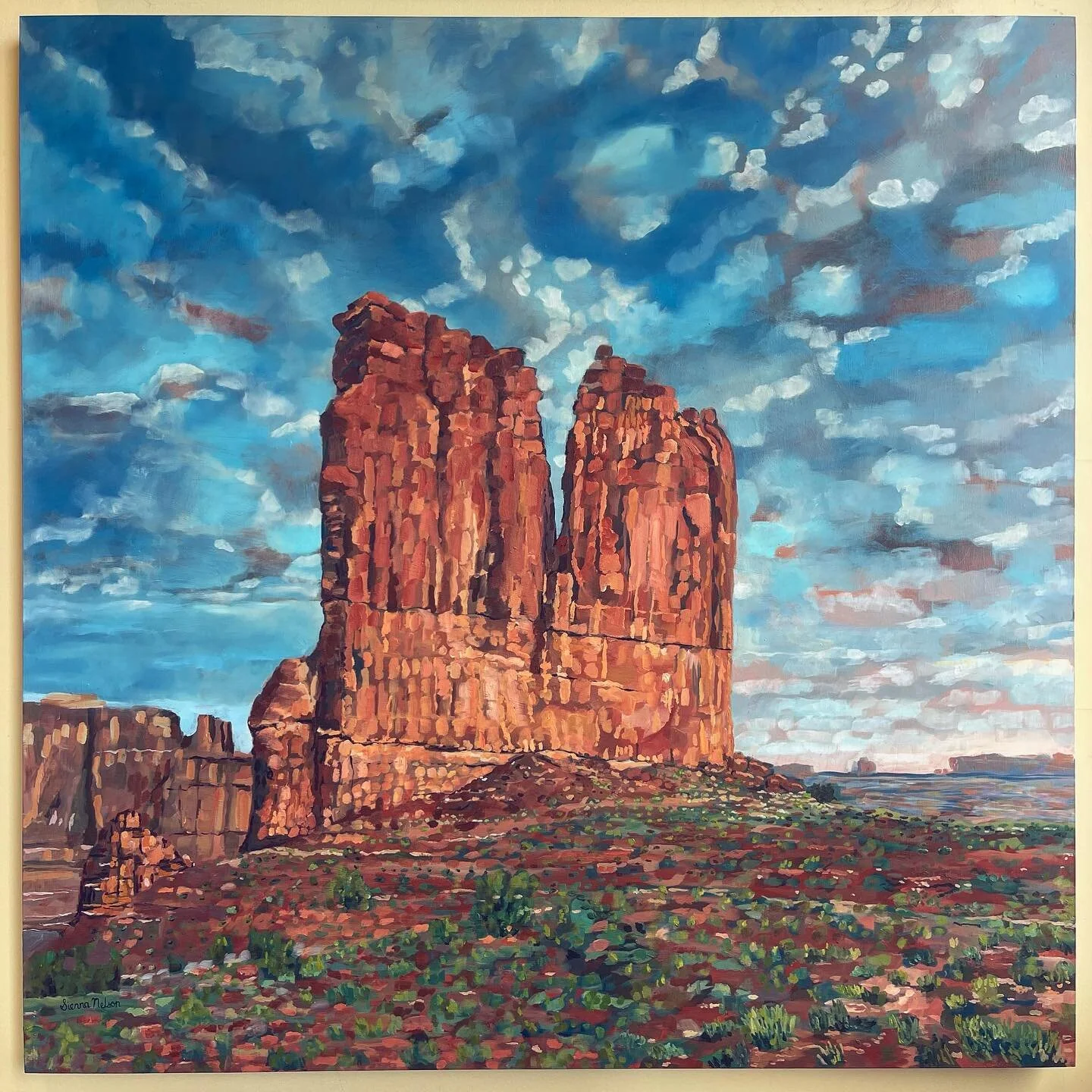 &lsquo;Courthouse Towers at Sunrise&rsquo;
Arches National Park, Utah 
oil on wood
36x36in

My great friend and adventure buddy @blairbear_88 recently visited this beautiful place. She shared the photos she took while exploring, which really inspired