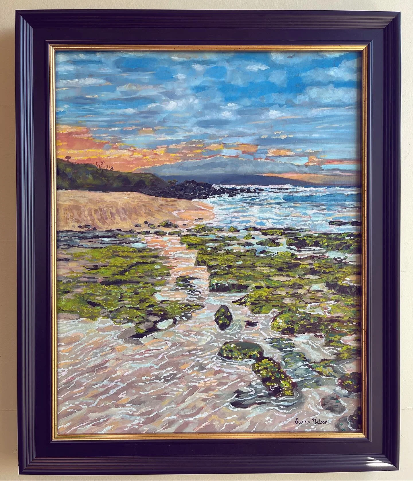 &lsquo;Fiery Skies at Ho&rsquo;okipa&rsquo;
oil on wood 
20x16 

#oilpainting #artistsoninstagram #art