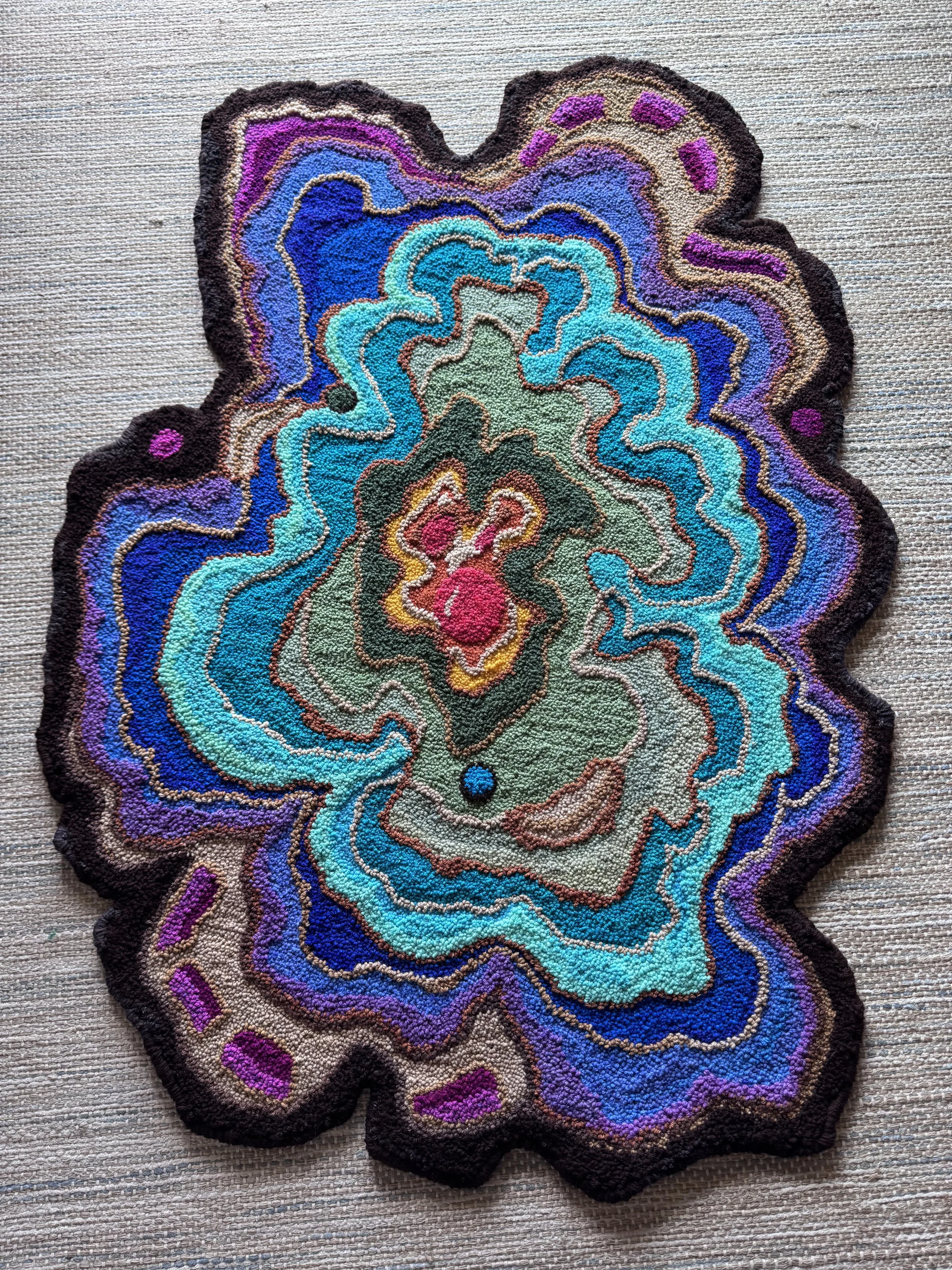 Chromatic Punch Needle Pour