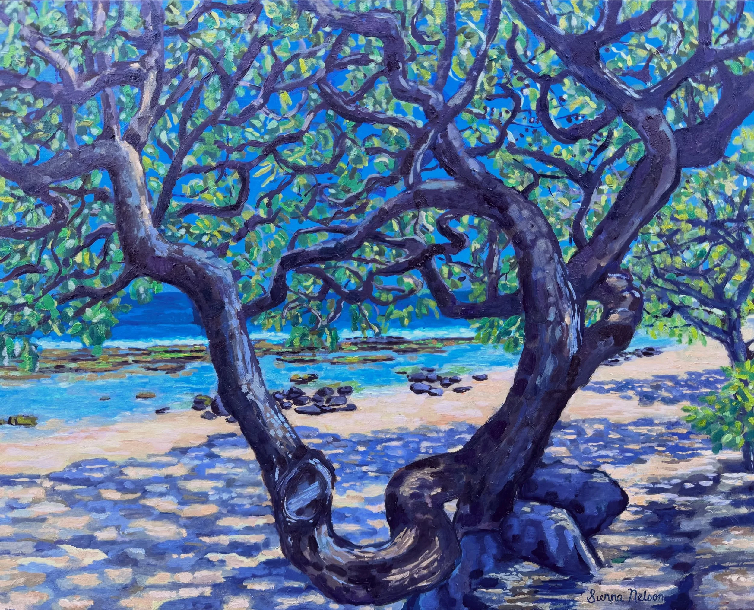 &lsquo;Whispers of Tide and Timber&lsquo;
oil on wood 
16x20in 
.
.
#painting #artistsoninstagram #siennanelsonstudios