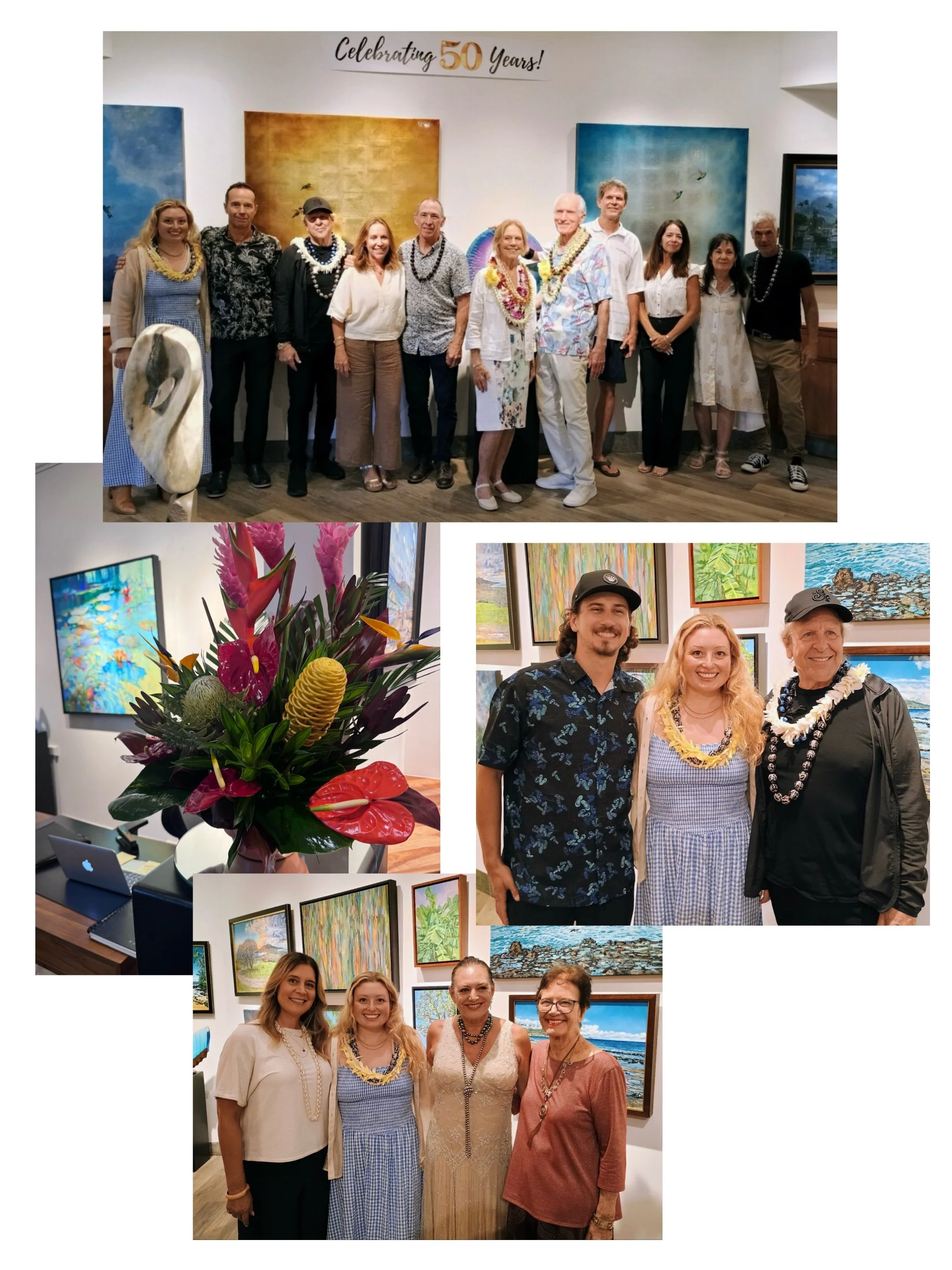 The show went on through hurricane Lala. Celebrating @lahainagalleries 50th Anniversary. Thank you for representing all of us artists throughout the years!