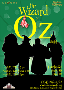 Wizard of Oz Ballet at River Raisin Centre for the Arts in Monroe