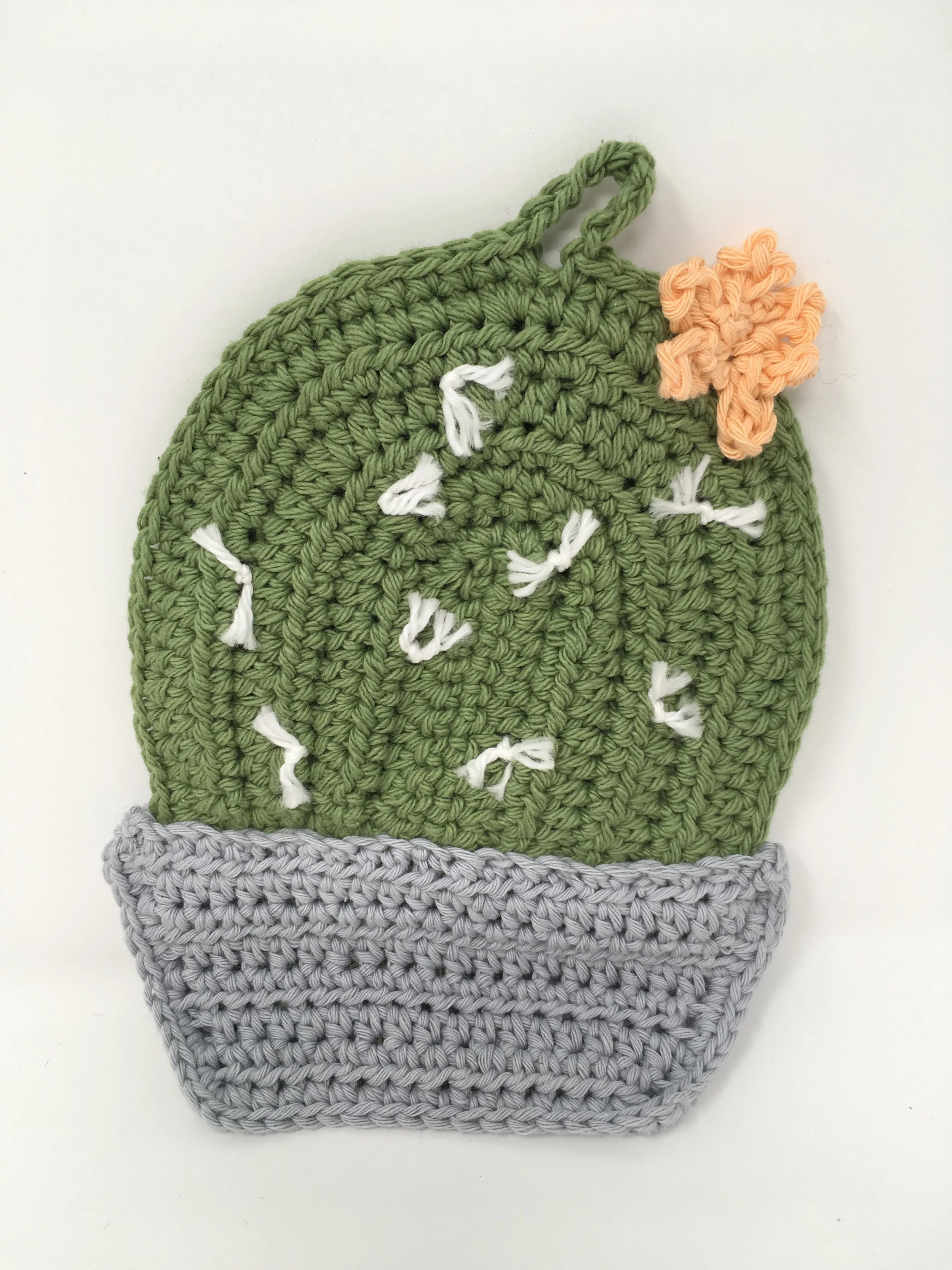 Cotton Crochet Cactus Potholder
