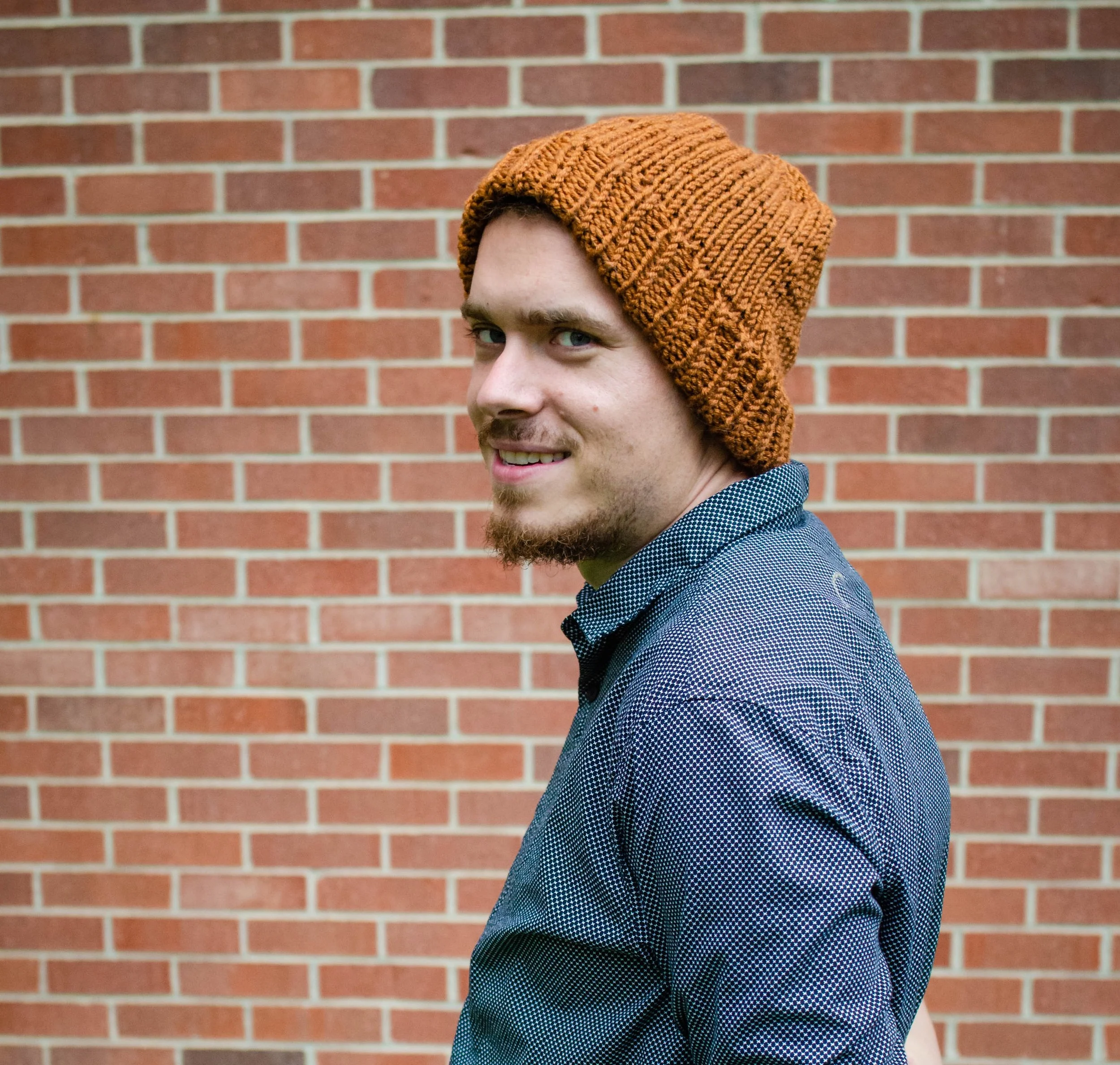 Men's Knit Double Brim Hat