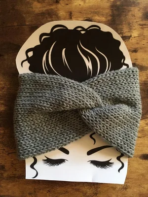 Handmade Knit Turban Style Womens Ear Warmer Headband  display picture 2