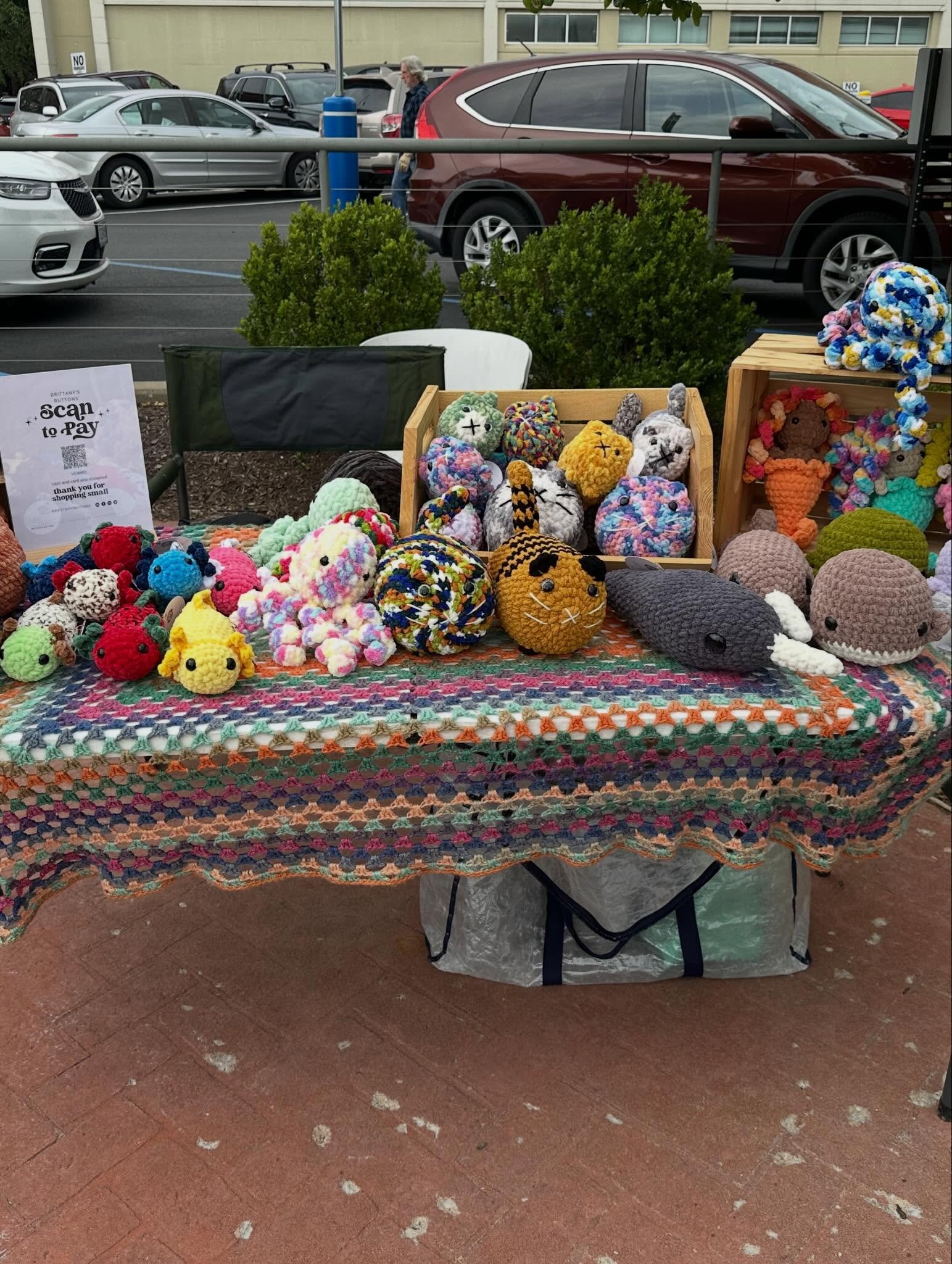All set up at @serendipitysalonandgallery here entail 9pm. Check out my newest items, fruit Axolotls!