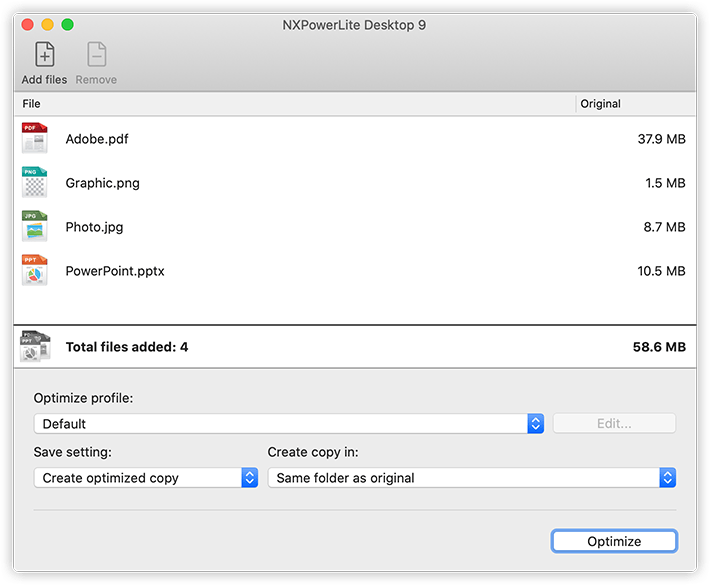 NXPowerLite Desktop 9.1.2 Mac 破解版 多格式文档压缩工具