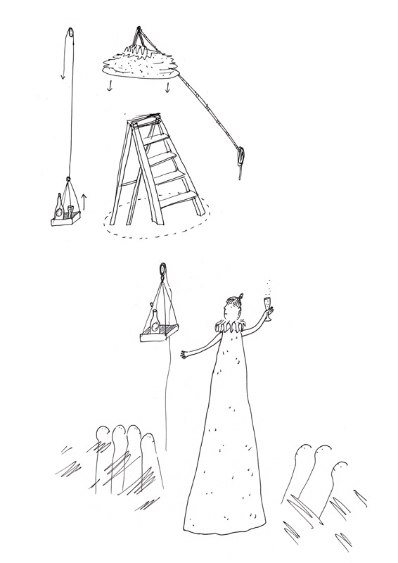 Beth Dillon , The Tallest Artist in Next Wave (preliminary sketch), 2016, pen on paper, 21 x 29.7 cm